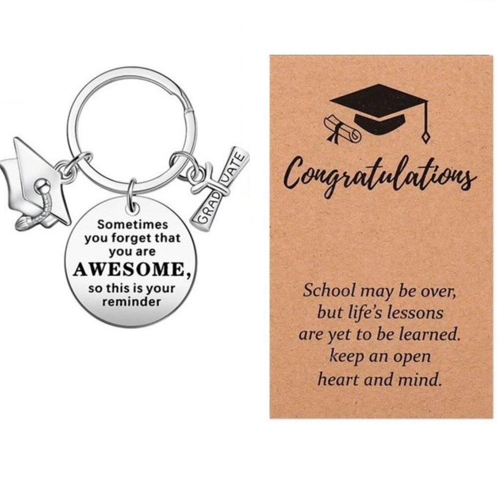 Graduation Gift YOU ARE AWESOME Keychain Jewelry Grad Keepsake NEW SEALED